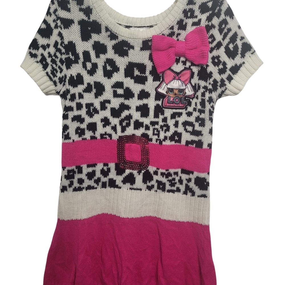LOL Surprise Pink and Black Leopard Dress